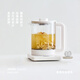 olayks立時(shí)梨花壺養(yǎng)生壺煮茶器迷你中藥壺?zé)跛帀剞k公室養(yǎng)生杯養(yǎng)生燒水壺恒溫水壺小型燒水壺 陶白 1.5L 【純鈦底盤+濾網(wǎng)+16項(xiàng)菜單】 陶白