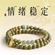 祥隱【七夕情人節(jié)】天然綠檀木手串女雙圈文玩轉(zhuǎn)運(yùn)珠手鏈五行補(bǔ)缺禮物 【奶白晴-和田玉】綠檀木雙圈6mm