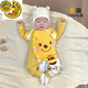 G·DUCK KIDS嬰兒連體衣春秋款棉寶寶衣服外出新生兒爬服長(cháng)袖哈衣春秋季爬服 長(cháng)袖蜜罐熊開(kāi)檔 80cm