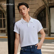 Calvin KleinJeans夏季男士純棉珠地網(wǎng)眼ck商務(wù)休閑純色翻領(lǐng)短袖T恤POLO衫 YAD-月光白 L