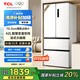 TCL 409升法式多門四開門精儲冰箱白色風(fēng)冷無霜一級能效雙變頻國家補(bǔ)貼以舊換新家用電冰箱R409V5-D