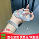 中國珠寶（Sino gem）新款精品白色貓眼石小眾高冰感白手鐲時尚瑪瑙飾品白月光玉髓玉鐲 高冰 冰藍貓眼石手鐲   圈口54-56   高端定制禮盒