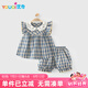 優(yōu)奇嬰兒衣服女童夏裝裙子套裝寶寶韓范童裝夏季小女孩外出分體兩件套