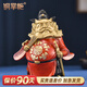 銅掌柜鐘馗擺件黃銅天師福神鐘馗賜福小號銅像家居桌面裝飾工藝品 小號彩繪《天師伏魔》高10.3cm