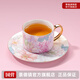 景德鎮(zhèn)陶瓷新中式下午茶具咖啡杯碟套裝女士高檔田園風(fēng)高顏值紅茶杯 滿庭芳咖啡杯碟