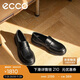 愛步（ECCO）25年夏季新款牛皮商務(wù)英倫風(fēng)樂福皮鞋男 都市首爾522324 黑色42