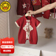 G.DUCKKIDS小黃鴨嬰兒連體衣夏季新生兒衣服中國(guó)風(fēng)爬服男女寶寶百天周歲禮服 紅色 66cm 尺碼建議0-3個(gè)月8-12斤