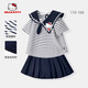 Hello Kitty女童夏季套裝兒童水手服2025新款韓系女孩制式夏裝女大童洋氣衣服