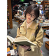 駱森馳（LUOSENCHI）春秋美式復(fù)古男女夾克發(fā)芽計(jì)劃設(shè)計(jì)感情侶百搭寬松工裝翻領(lǐng)外套潮 卡其 M 80-斤