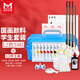 聰明象國畫(huà)顏料初學(xué)者套裝12色5ml兒童小學(xué)生初中入門(mén)工具中國畫(huà)工筆山水畫(huà)水墨畫(huà)繪畫(huà)帶工具箱-12件套 