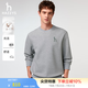 哈吉斯（HAZZYS）男裝 春季圓領(lǐng)男上衣寬松長袖T恤休閑衛(wèi)衣男ABTZE0CAX68 灰色GE XL （180/100A 50）