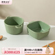 摩登主婦 空氣炸鍋專(zhuān)用烤碗家用烘焙烤盅蒸蛋碗烤箱用舒芙蕾烤碗 綠色兩只裝（圓+方）