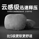 泰羅浩奔馳邁巴赫汽車頭枕車用頸枕靠枕 頭枕腰靠墊靠背腰托車載通用款 頭枕【麂皮絨】 深灰色 1個 云感科技