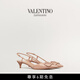 華倫天奴VALENTINO[禮物]女士 VLOGO SIGNATURE 漆皮后系帶高跟鞋 肉桂粉色（建議選小半碼） 37
