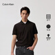 Calvin KleinJeans【吸濕速干】25夏季男士休閑通勤ck半拉鏈短袖T恤POLO衫 UB1-太空黑 M