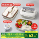 京東京造 飯盒上班族316不銹鋼餐盒學(xué)生微波爐兒童飯盒大容量1.5L配保溫袋