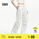 森馬（Semir）休閑褲女抽繩闊腿褲浪漫少女感2025夏季森系碎花長(zhǎng)褲109325127002