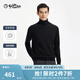 金利來(lái)【含羊絨羊毛】秋冬新款針織衫男保暖滑糯厚實(shí)高領(lǐng)套頭毛衣 黑色-99 2XL 185/100A 推薦150-160斤