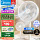 美的（Midea）電風(fēng)扇家用7葉落地扇搖頭電風(fēng)扇循臥室宿舍輕音風(fēng)扇臺(tái)式桌面小型風(fēng)扇臺(tái)地兩用升級(jí)款 白色丨7葉臺(tái)地兩用