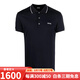 杰尼亞（Zegna）SS2 Logo刺繡條紋邊飾短袖Polo衫 男款 SS 七夕禮物 黑色 E7358A5B746B09 50