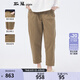 斯琴（siqin）2024春新品女卡其色棉質(zhì)一?？奂雍駨椓π蓍e褲長褲 BDCK00367 卡其 S