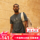 AKSERIESAK男裝復(fù)古AK字母經(jīng)典暈染印花親膚舒適圓領(lǐng)休閑短袖T恤男1700083 青灰 M