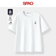 SPAOSP100%純棉短袖T恤男女2025夏季新款舒適親膚上衣SPDX25SD01XY 白/象牙熊-貼布繡 M