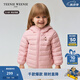 Teenie Weenie Kids小熊童裝24冬季款男女寶寶熊耳連帽羽絨服 蜜桃醬小吐司（粉色） 100cm