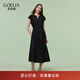 歌莉婭（GOELIA）【非遺香云紗】歌莉婭真絲連衣裙女夏季得體穿搭25新款桑蠶絲裙子 00B黑色 M
