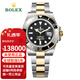 勞力士（ROLEX） 潛航者型系列間金水鬼瑞士手表男18K黃金黑水鬼夜光自動機械男表 m126613ln-0002間金黑水鬼