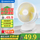 艾美特（AIRMATE）小風(fēng)扇桌面便攜式小型電風(fēng)扇充電辦公宿舍學(xué)生床頭夾扇臺夾扇 【3000毫安充電款/三檔】白色