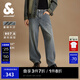杰克·瓊斯（JACK&JONES）25年男裝秋季牛仔褲男寬松潮酷微彈褲子復(fù)古廢土風(fēng)907廓形闊腿褲 E41 中牛仔藍(lán) 31 175 W31/L30