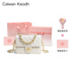 CALWAN KEODH包包女包時(shí)尚小香風(fēng)輕奢斜挎包鏈條包生日七夕情人節(jié)禮物送女友 白色【奧斯汀粉禮盒+花束+賀卡】實(shí)用走心女生閨蜜