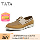 他她（TATA）英倫復(fù)古皮鞋男款商務(wù)休閑鞋2025夏季新款船鞋MGE01BM5 棕/卡其/駝 40