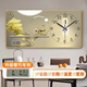 懷音墻上掛鐘無(wú)聲客廳掛鐘裝飾電子時(shí)鐘掛墻壁掛式萬(wàn)年歷精準現代鐘表 福祿圓滿(mǎn)【帶掛鉤電池】 60*30【金邊日歷】略小