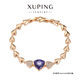 XUPING旭平首飾XUPING旭平首飾仿水晶經(jīng)典盾牌手鏈日常百搭送閨蜜生日禮物飾品 4號(hào)色-紫色 約18+2cm