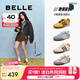 百麗（Belle）張凌赫同款彩虹豆透氣新款德訓(xùn)鞋女商場款運動阿甘鞋B1U1DAM5 【周雨彤同色】芥末黃 (熱賣色） 38 (240mm)