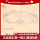瑪薩皇冠（MazaHonguan）四葉草手鏈純銀女生款2025新款輕奢小眾精致高級感七夕禮物送女友 【七夕情人節(jié)禮物】幸運藍光夜光手鏈