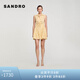 SANDRO【博主同款】夏季經(jīng)典款女裝小雛菊鏤空短款連衣裙SFPRO03753 E169/淺黃色 36