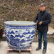 君閔景德鎮(zhèn)青花瓷大口徑陶瓷魚缸睡蓮荷花盆缸室外大號(hào)特大號(hào)庭院水缸 直徑1.2米高90厘米