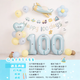 寶寶嬰兒滿(mǎn)月100天百天日宴儀式拍照道具布置裝飾拍照道具場(chǎng)景 百天氣球裝飾布置【送安裝工具】