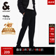 杰克·瓊斯（JACK&JONES）男裝夏季商務通勤時尚舒適個性潮百搭抗皺休閑褲錐形褲子品牌男褲 E40黑色 夏款 32 175