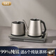 小界純鈦燒水壺全自動底部雙上水燒水壺茶臺一體嵌入式電熱水壺保溫煮茶器泡茶專用電茶爐 1.5L 純鈦燒水壺+純鈦消毒鍋 純鈦含量99.7%壺內(nèi)無硅膠塑料
