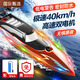 諾巴曼燈光遙控船兒童高速快艇模型電動(dòng)船游艇賽艇兒童玩具男孩生日禮物