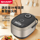 夏普多功能電飯煲 4L/5L大容量 智能觸控炫彩屏 24小時(shí)預約 煮飯鍋煲湯鍋 KS-E40HNA-B 黑金色 4L