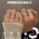 凰飾麗（PHOENIXSILY）情侶對戒純銀999求婚戒指活口七夕情人節(jié)禮物送女生女友老婆 海誓山盟【代寫賀卡】