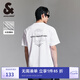 杰克·瓊斯（JACK&JONES）25年衣服男裝純棉短袖t恤男士夏季寬松潮流高端休閑字母反光半袖 A06本白色 常規(guī) L