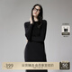 歐時(shí)力OCHIRLY羊毛長(zhǎng)款毛織連衣裙女收腰優(yōu)雅通勤2025春季新品 黑色 S