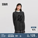 森馬毛衣女中長(zhǎng)款寬松落肩圓領(lǐng)毛衫休閑慵懶2024新款冬季提花衣服 中花灰00513 165/88A/L