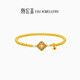 潮宏基足金珍珠黃金手鏈琺瑯女生日禮物計(jì)價(jià) 花韻 SCG33700395 約7.55g
